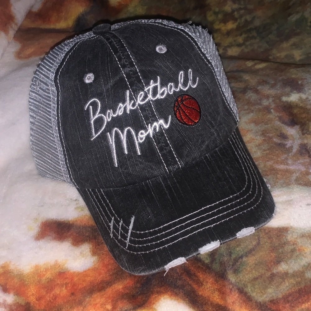 Katydid Black & Gray Trucker Hat with Orange Basketball Accent